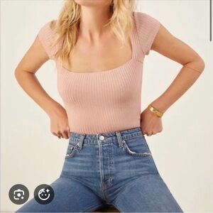 Reformation NWT Bardot Blush top